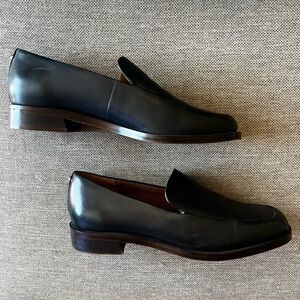 Franco Sarto Black Leather Loafers like new!